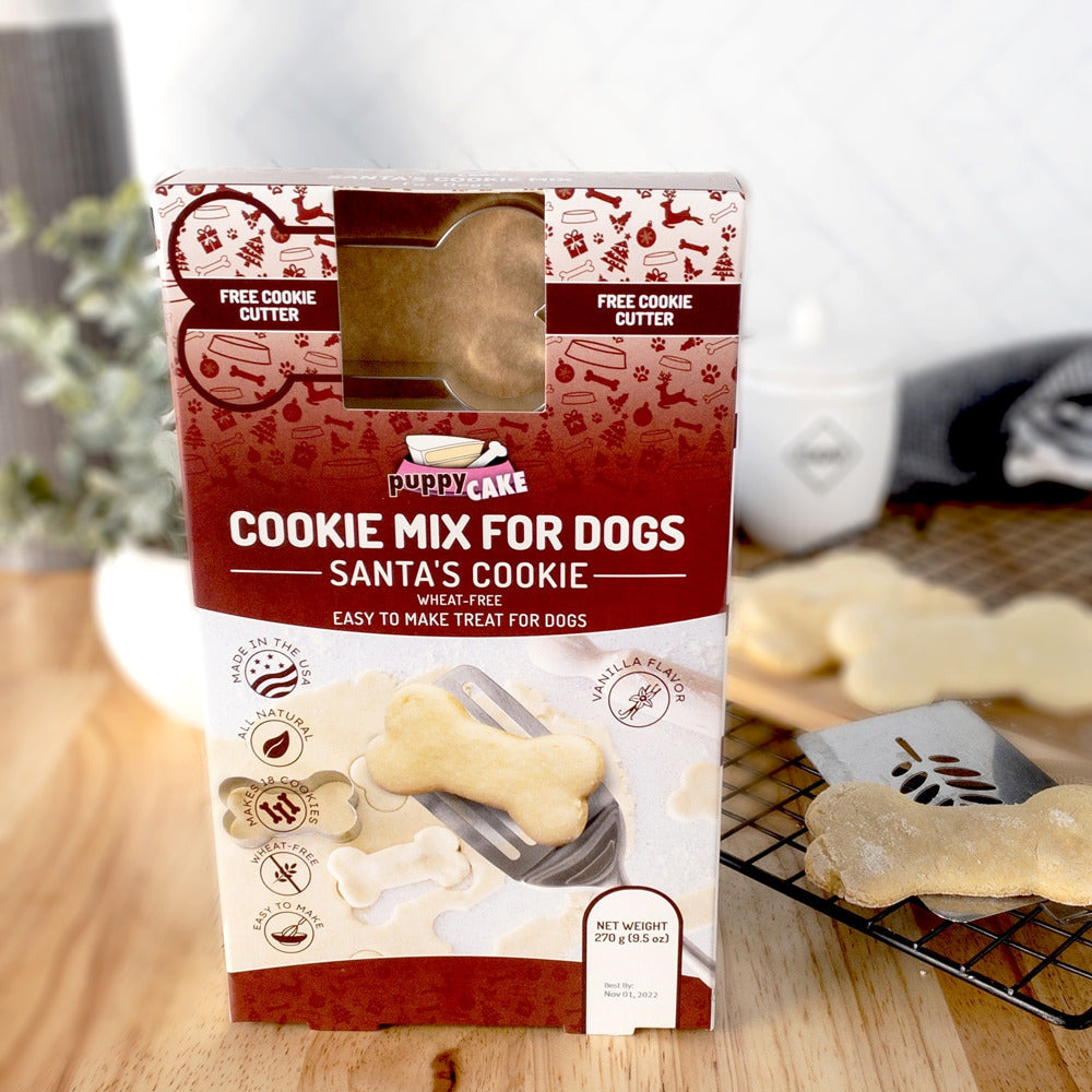 Puppy Cake Santa's Cookie Mix and Cookie Cutter (wheat-free)