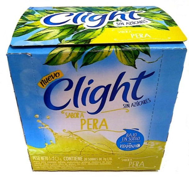 Pampa Direct Jugo Clight Pera Powdered Juice Pear Flavor No Sugar, 7 g / 0.3 oz (box of 20)