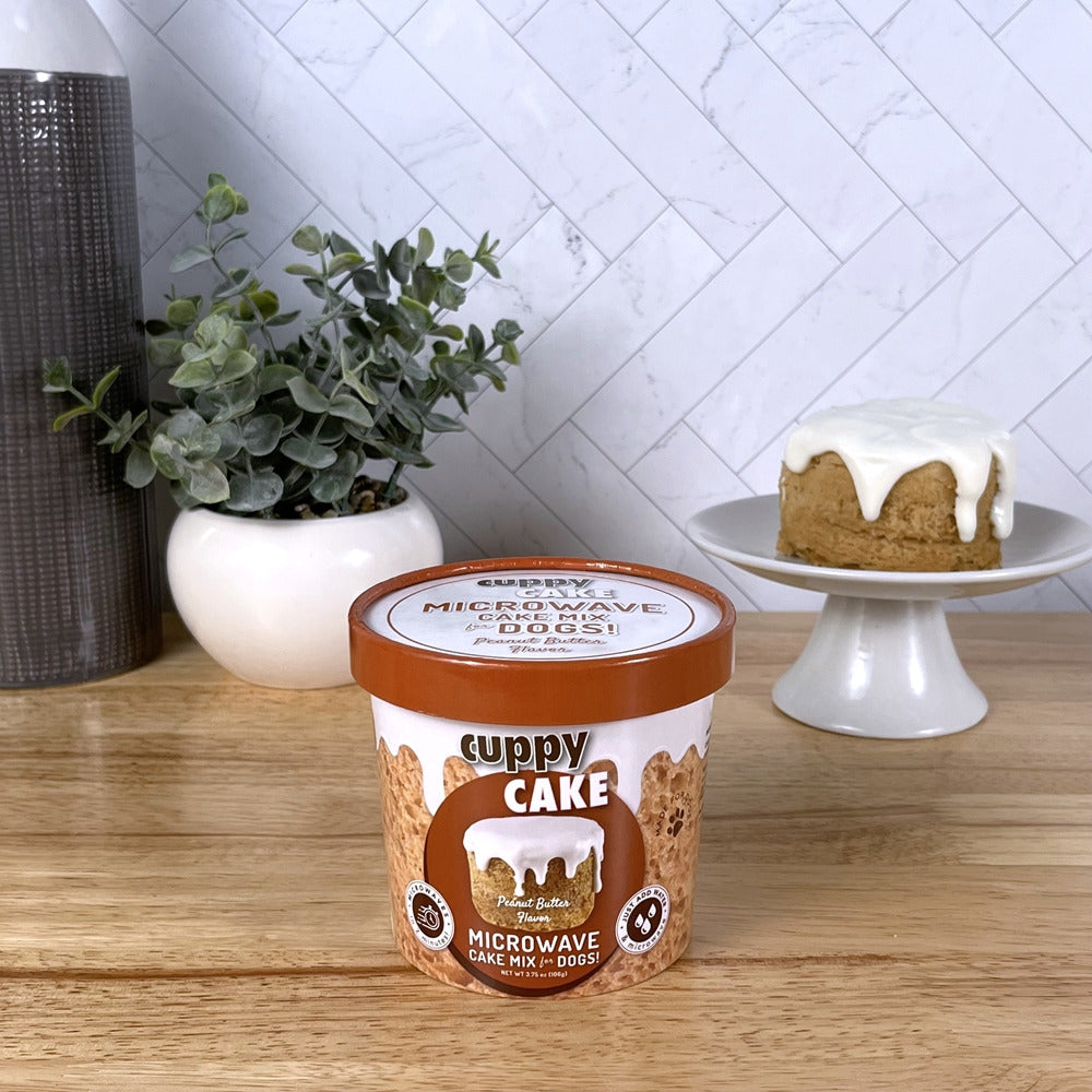 Puppy Cake Cuppy Cake - Microwave Cake in A Cup for Dogs - Peanut Butter Flavor