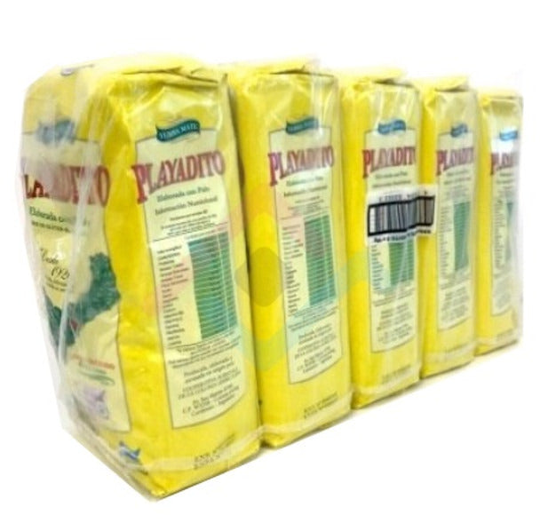 Pampa Direct Playadito Yerba Mate Traditional Con Palo from Colonia Liebig Wholesale Bulk Pack - New Packaging, 1 kg / 2.2 lb ea (5 count per pack)