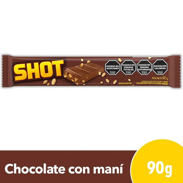 Pampa Direct Shot Milk Chocolate Bar with Peanuts, 90 g / 3.17 oz bar