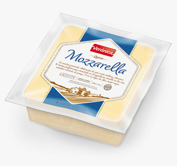 Pampa Direct Verónica Queso Mozzarella Trozada Semi-Hard Cheese Mozzarella Pasta Semi-Dura - Gluten Free, 500 g / 1.1 lb sealed pack