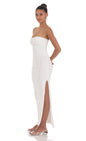 Lucy In The Sky Strapless Bodycon Maxi Dress in White