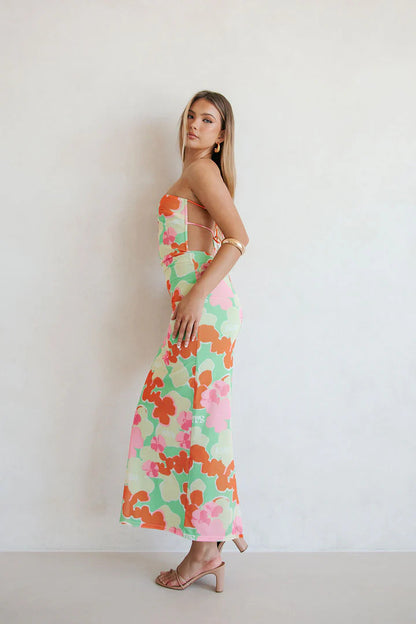 Sabo Skirt Backless Suki Dress - Misty Floral