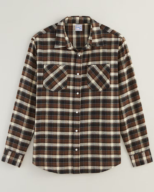 BLAIR Haband Men’s Casual Joe Snap-tastic Yarn Dyed Flannel Shirt