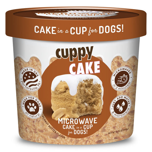 Puppy Cake Cuppy Cake - Microwave Cake in A Cup for Dogs - Peanut Butter Flavor