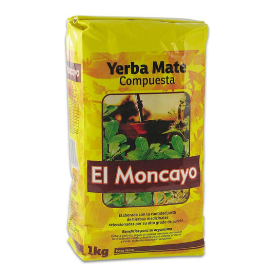 Pampa Direct El Moncayo Yerba Mate Compuesta - Genuine from Uruguay, 1 kg / 2.2 lb bag
