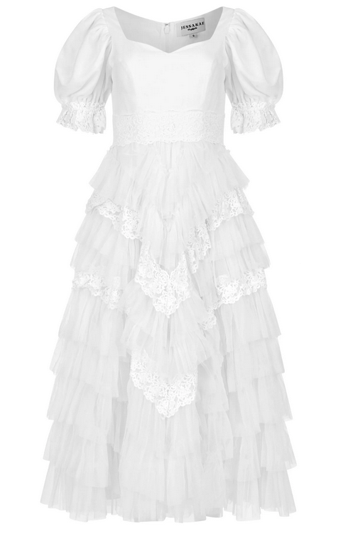 JessaKae Thumbelina Dress - White Lace