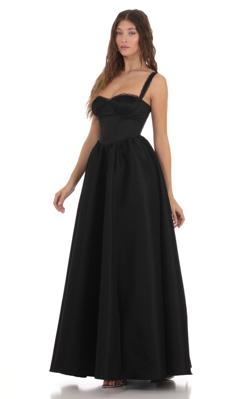 Lucy in the Sky Corset Gown Dress in Black