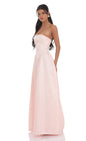 Lucy In The Sky Sheen Empire Waist Maxi Dress in Pink