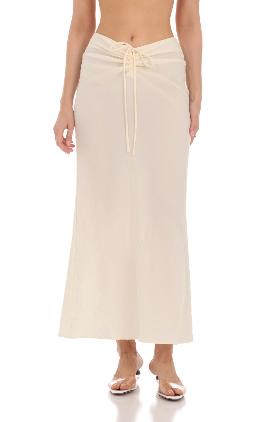 Lucy In The Sky Cropped Two Piece Set in Cream