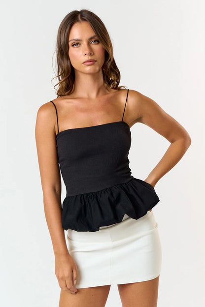 Ruby & Jenna Women's Bubble Hem Tank Top