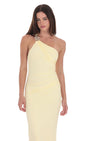 Lucy In The Sky Conch One Shoulder Maxi Dress in Yellow