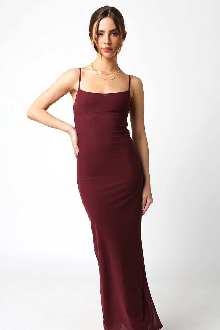 Ruby & Jenna Women's Maxi Mesh Dress