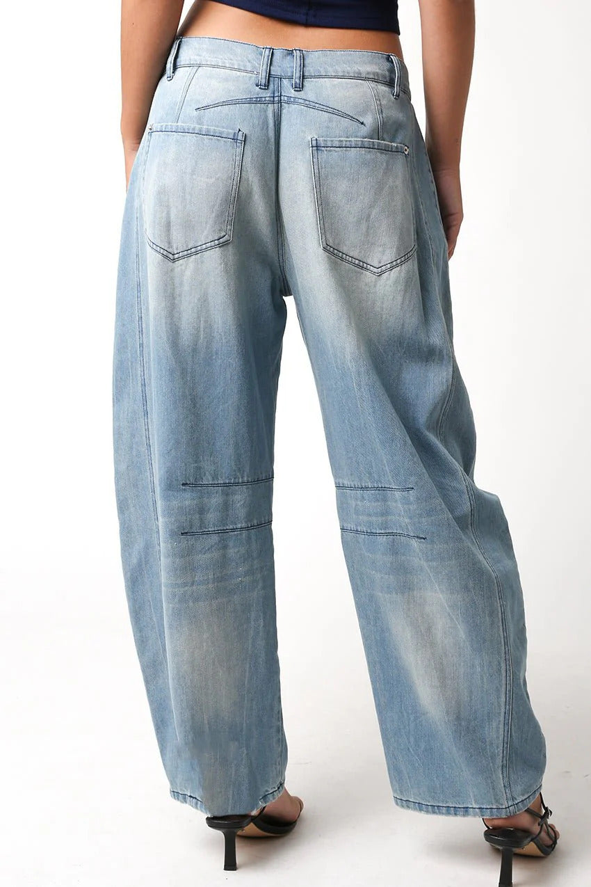 Ruby & Jenna Women's Barrel Jean
