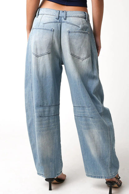 Ruby & Jenna Women's Barrel Jean