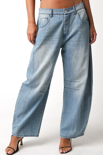 Ruby & Jenna Women's Barrel Jean