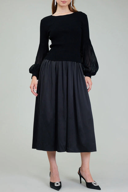 Ruby & Jenna Women's Round Neck Sweater Dress Set