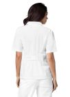 Adar Lapel Collar Buttoned Top - White