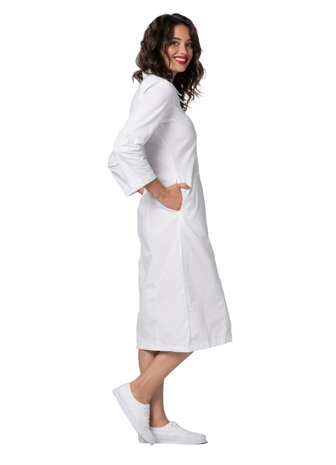 Adar Women's Double Embroidered Collar Dress