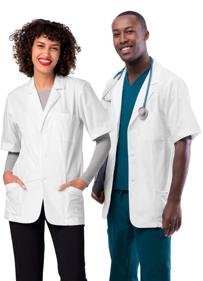 Adar Unisex 31" Short Sleeve Consultation Coat