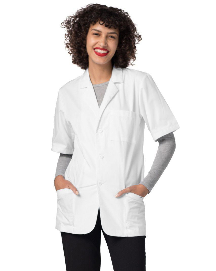 Adar Unisex 31" Short Sleeve Consultation Coat