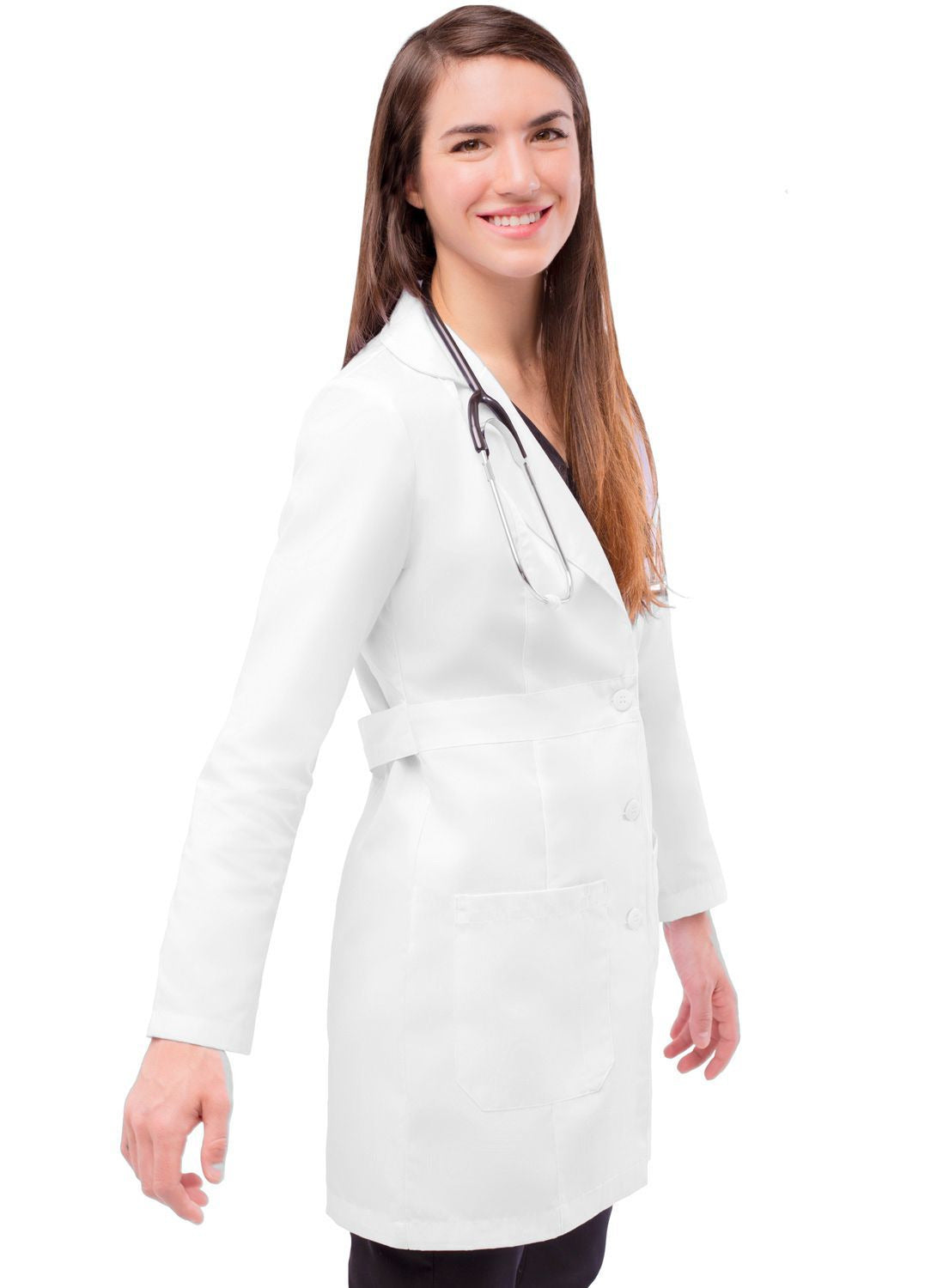 Adar Women's 33" Adjustable Belt Lab Coat