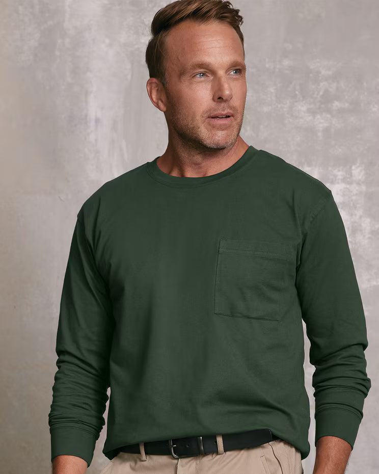 BLAIR John Blair Everyday Jersey Knit Long-Sleeve Pocket Tee Top 4