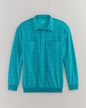 BLAIR John Blair Long-Sleeve Banded-Bottom Polo