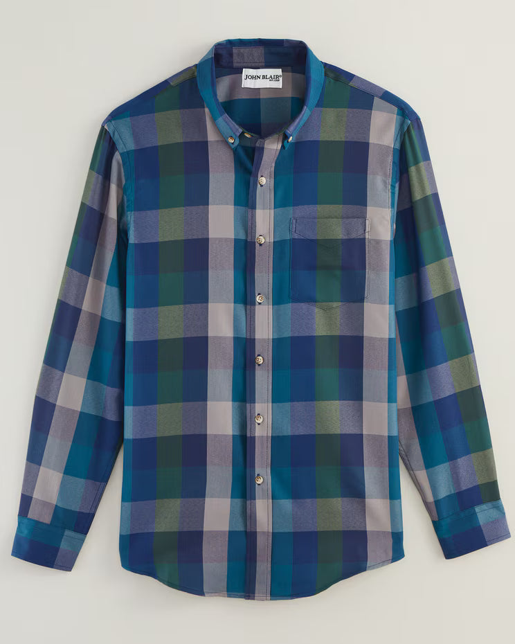 BLAIR John Blair Multi-Plaid Shirt