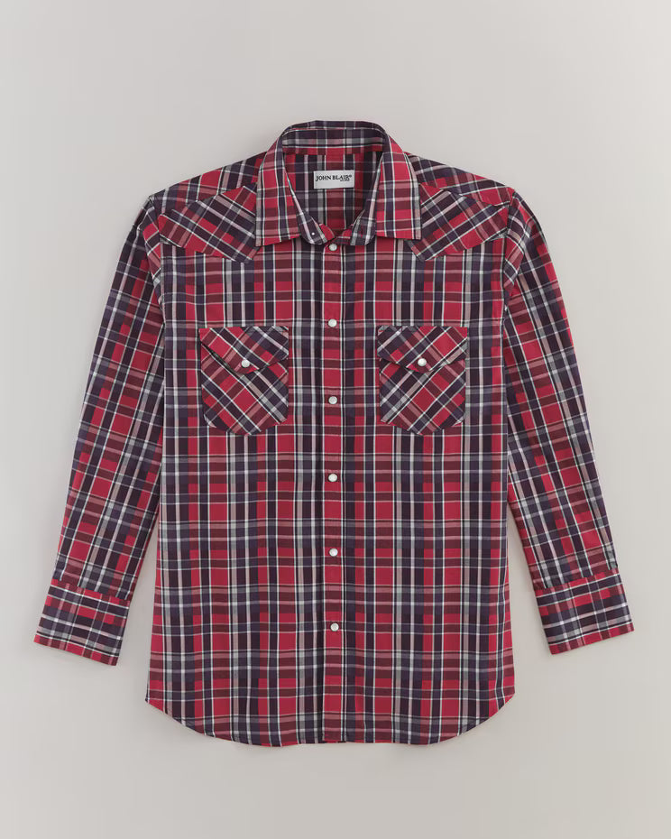 BLAIR John Blair Long-Sleeve Snap-Front Shirt