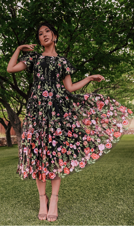 JessaKae Rose Dress - Black