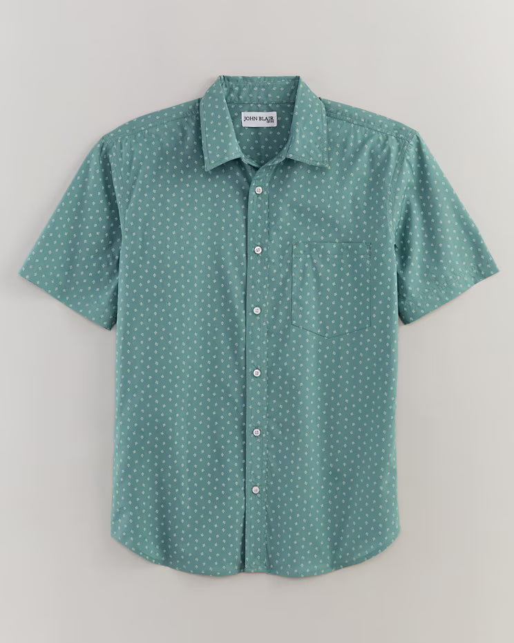BLAIR John Blair Classics Short-Sleeve Print Shirt