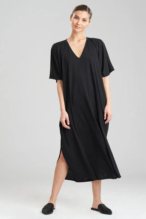 Natori Shangri-La TENCEL Caftan - Black