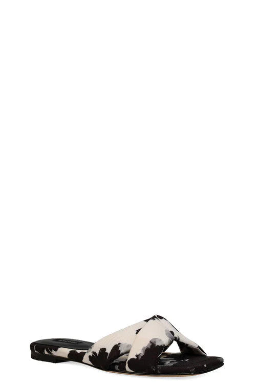 Natori Vitta Taichou Slide Sandals - black/white