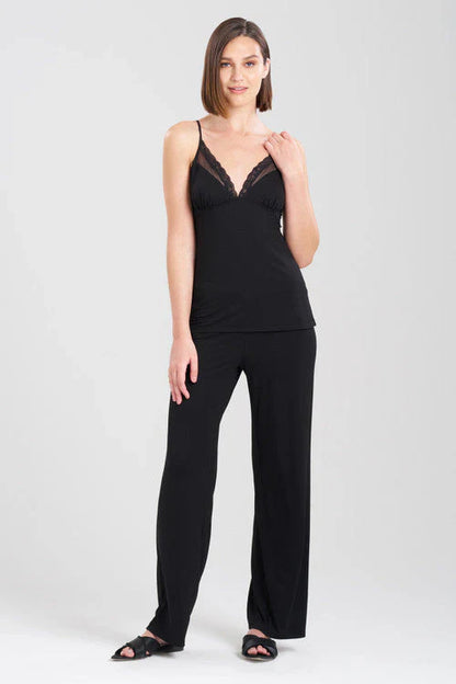 Natori Feathers Essentials Lenzing Ecovero Viscose Cami PJ - Black