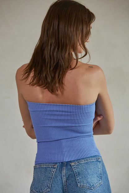 Ruby & Jenna Women's Ribbed Tube Top