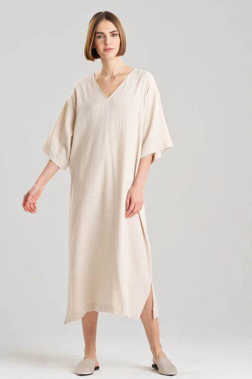 NATORI Onsen V-Neck Caftan - Sand Dune