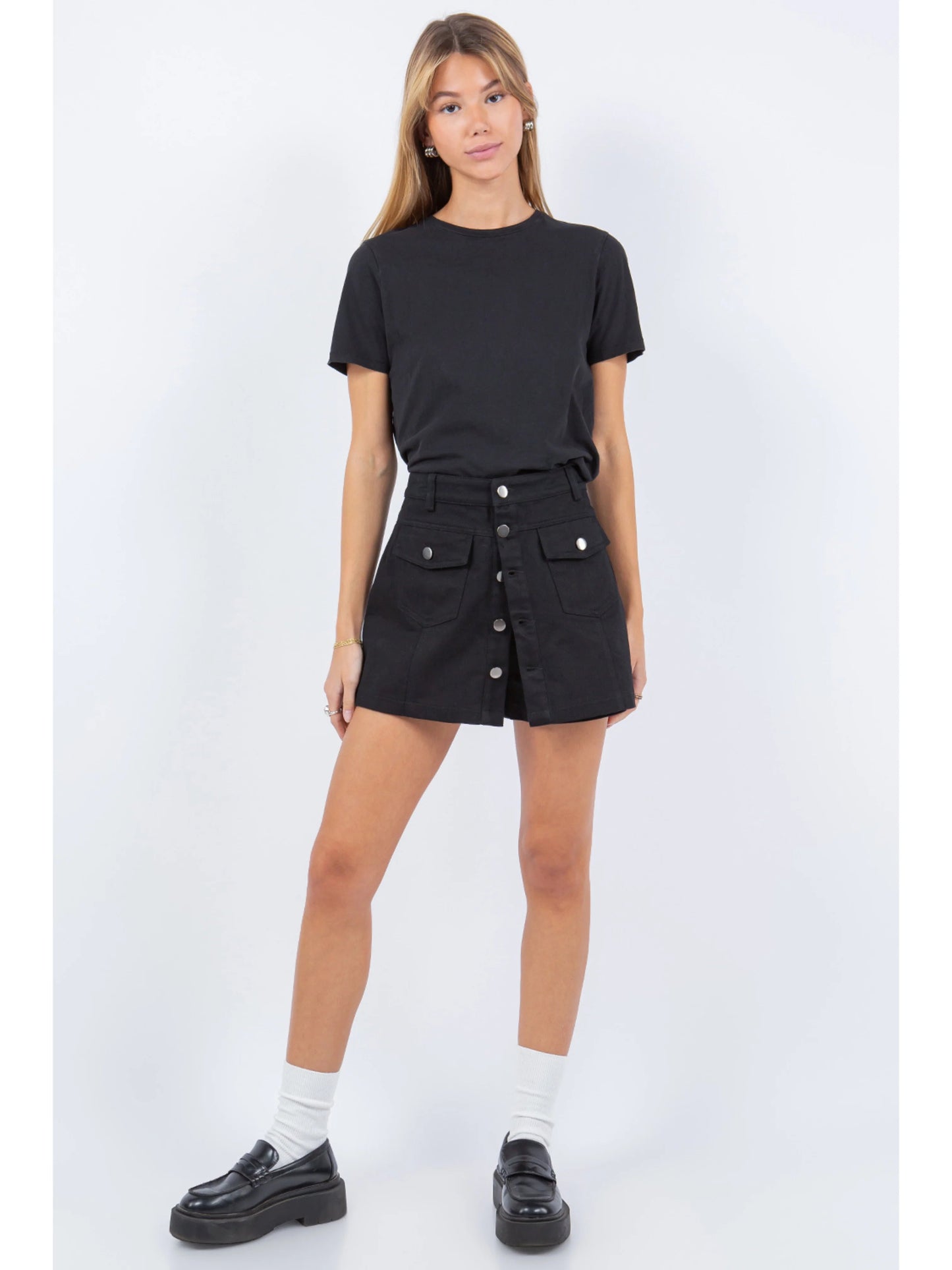 Ruby & Jenna Women's Button Up Skort
