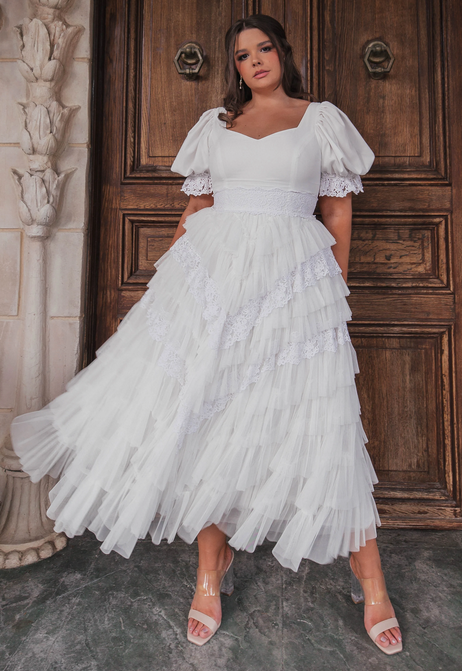 JessaKae Thumbelina Dress - White Lace