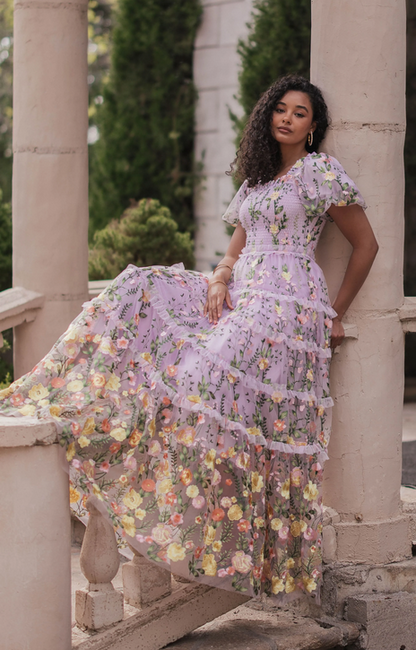 JessaKae Rose Dress - Maxi - Lilac Rose