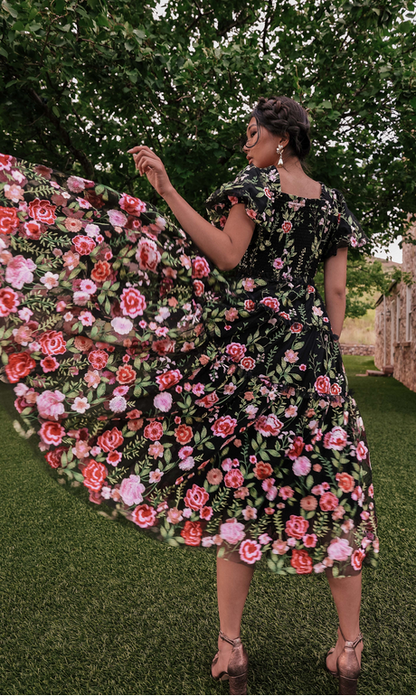 JessaKae Rose Dress - Black