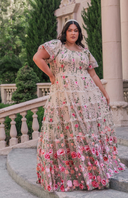 JessaKae Rose Dress - Maxi - Cream