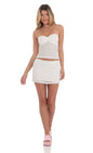 Lucy In The Sky Textured Floral Two Piece Set in White
