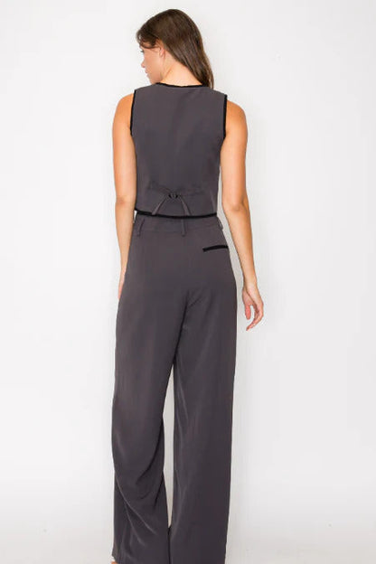 Ruby & Jenna Women's Double Breasted Vest