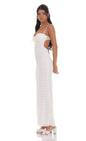 Lucy In The Sky Lace Open Back Maxi Dress in White