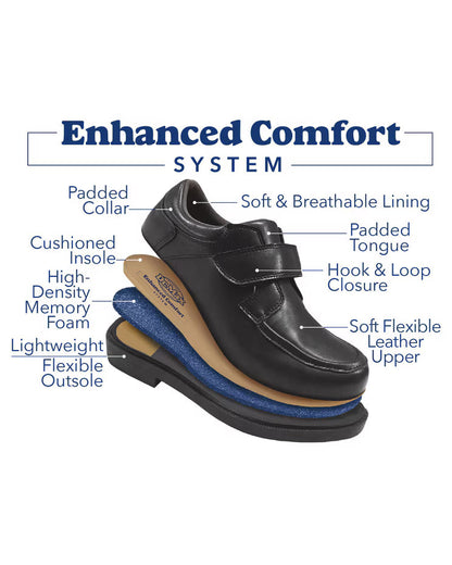 BLAIR Men's Shoes Dr. Max Leather One-Strap Casual Shoes - x3