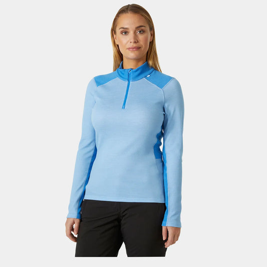 Helly Hansen Women's LIFA Merino Midweight Half-Zip Base Layer - 627 BRIGHT BLUE