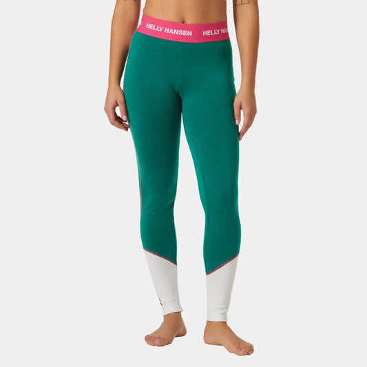Helly Hansen Women's LIFA Merino Midweight 2-In-1 Base Layer Pants - 439 EMERALD