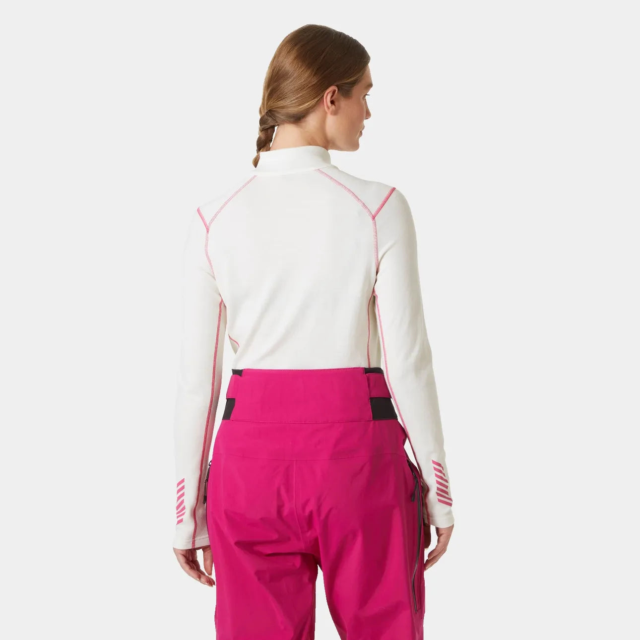 Helly Hansen Women's LIFA Merino Midweight 2-In-1 Graphic Half-Zip Base Layer - 014 OFF WHITE J